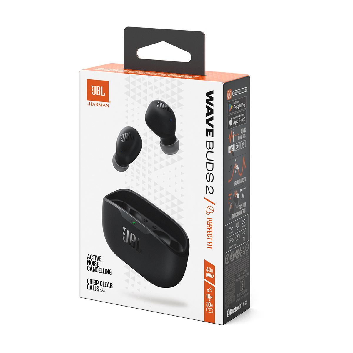 Auriculares Inalambricos Jbl Tws Wave Buds 2 Bluetooth Negro